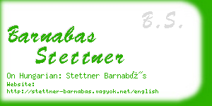 barnabas stettner business card